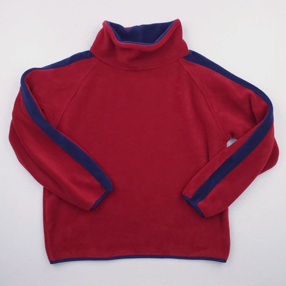 Horseware Pullover Mens Large Maroon Blue Fleece Sweater High Neck Outdoor